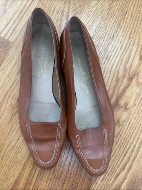 Brown Leather Slip-On Salvatore Ferragamo Women's Loafers